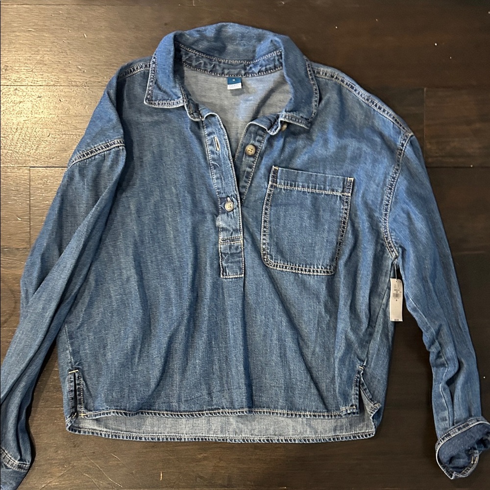 Old Navy Denim Blue Blouse